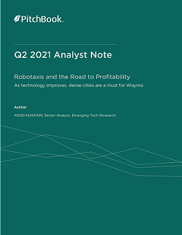 PitchBook Analyst Note: Robotaxis and the Road to Profitability