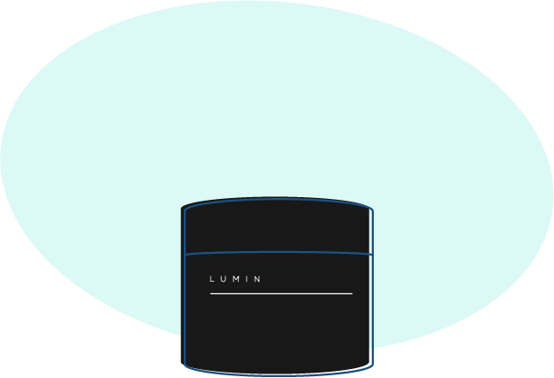 Illustration of Lumin skincare tub