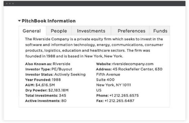 PitchBook CRM Integration